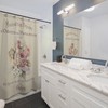 Shabby Chic Paris Rose Shower Curtain for Romantic Bathroom Decor