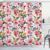Shabby Chic Rose Floral Print Shower Curtain - Vintage Style Shower Curtain For Your Bathroom