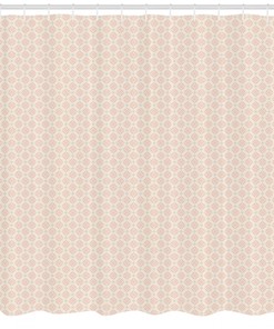 Shabby Flower Motifs Print Shower Curtain For Vintage Bathroom Look