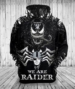 Shake Things Up With This Las Vegas Raiders 3D Venom Pullover Hoodie Gift For Fans