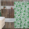 Shamrock St. Patrick's Day Leopard Shower Curtain, Festive Bathroom Decor