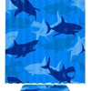 Shark Elements Shower Curtain With Abstract Ocean Design
