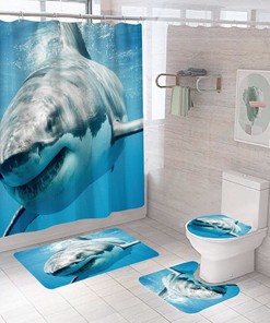 Shark Family Print Shower Curtain for Your Bathroom