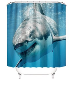 Shark Family Print Shower Curtain for Your Bathroom
