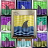 Shark Fin Ocean Shower Curtain with Custom Valance and Towel Set