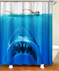 Shark Jaws Mold Resistant Shower Curtain For A Fun Bathroom Decor