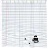 Shark Notepad Shower Curtain - Pirate Theme Bathroom Decor for Kids