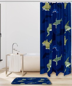 Shark Pattern Shower Curtain to Add Style to Your Bathroom