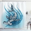 Shark Print Shower Curtain, Fabric for Bathroom Decor