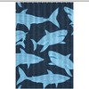 Shark Print Shower Curtain, Funny Modern Design, Waterproof Fabric for Bathroom Decor
