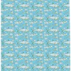Shark Print Shower Curtain, Underwater Design, Waterproof Fabric for Bathroom Decor