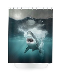 Shark Unique Shower Curtains for Bathroom