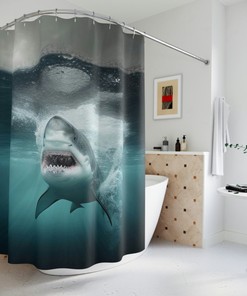 Shark Unique Shower Curtains for Bathroom