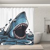 Shark Week Great White Surprise Decor - Angry Fin Print for Bathroom