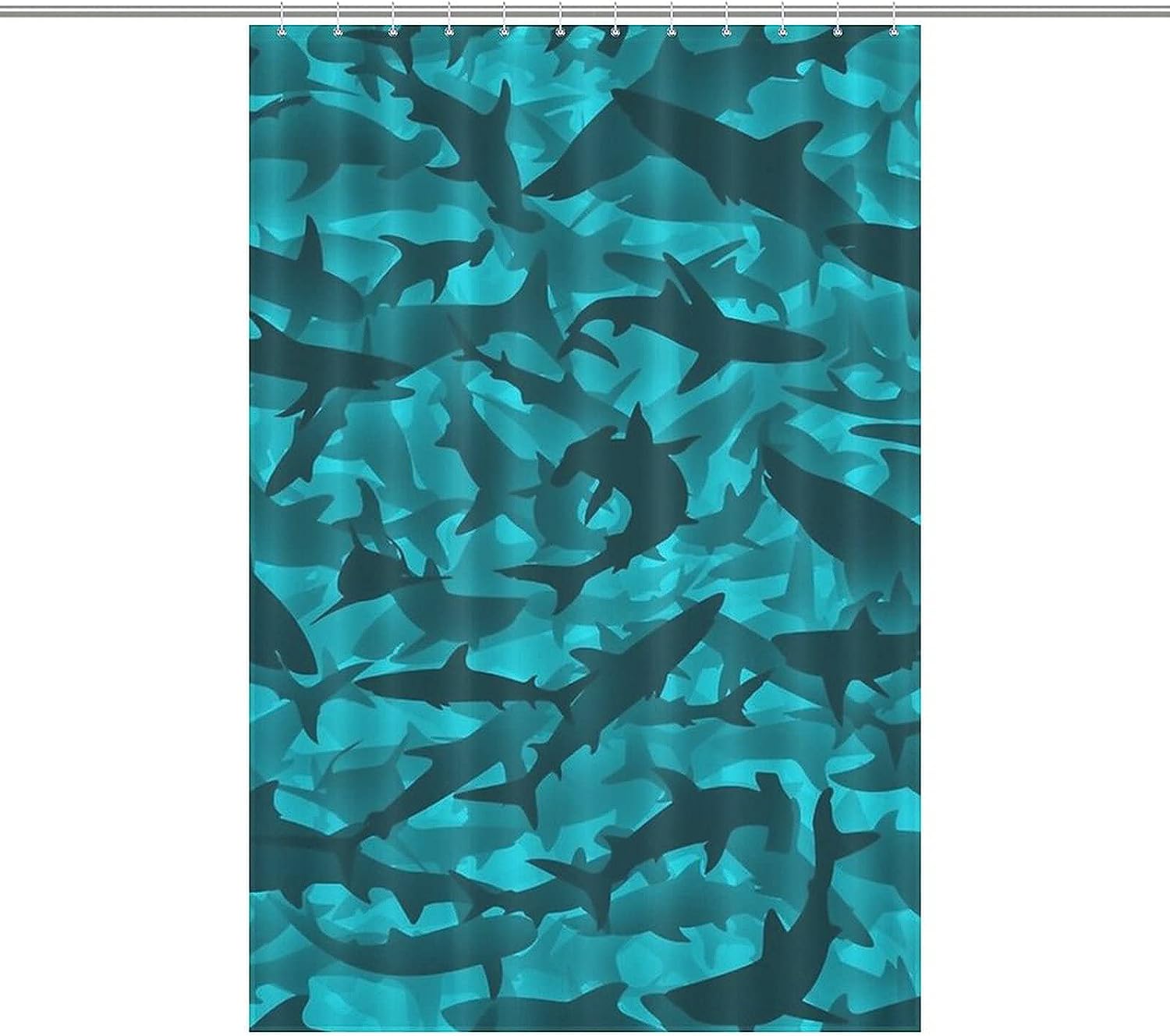 Shark Whale Modern Durable Washable Shower Curtain for Your Bathroom
