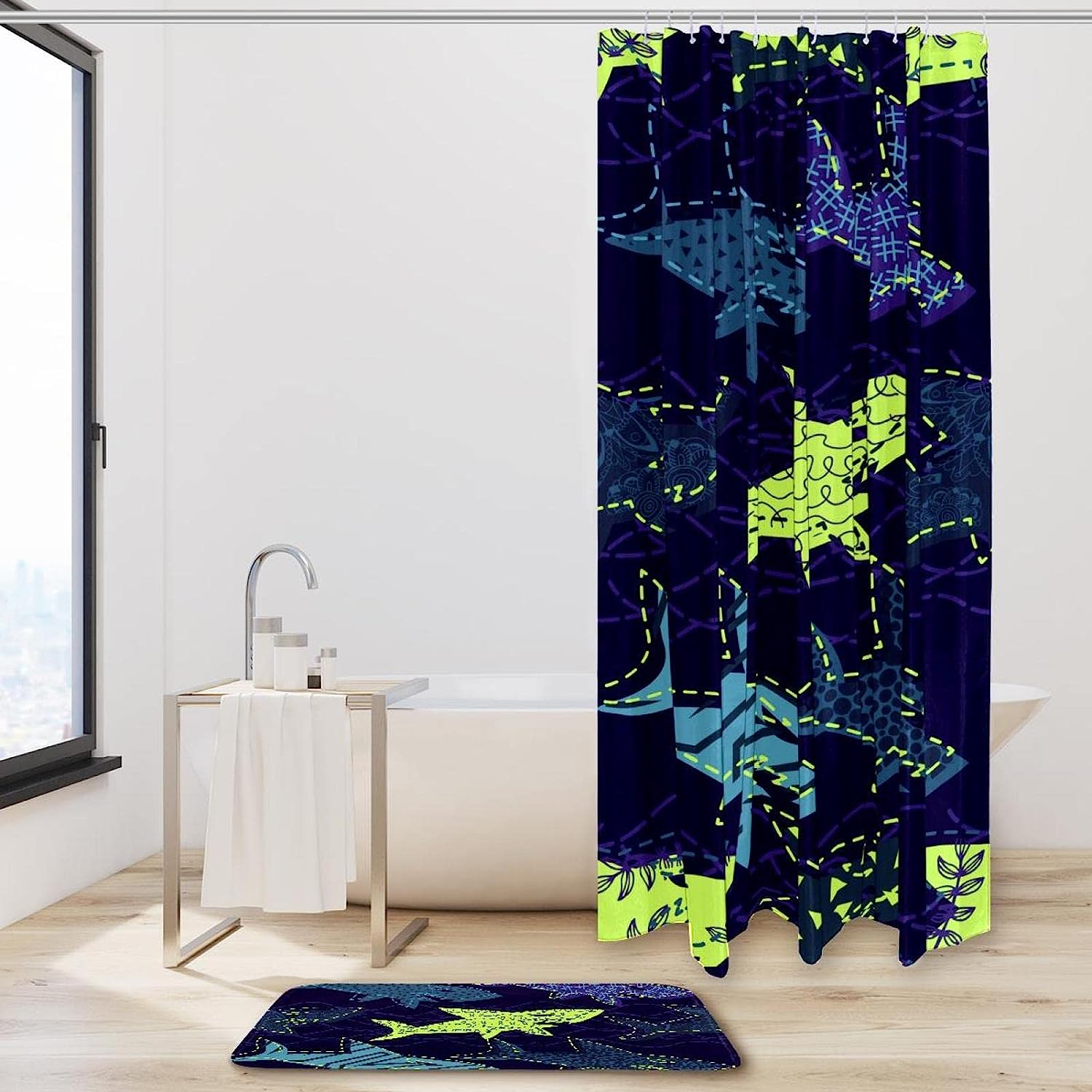 Sharks Print Shower Curtain For Bathroom Decor - Image 2