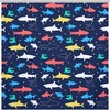 Sharks Print Shower Curtain For Fashionable And Modern Bathroom