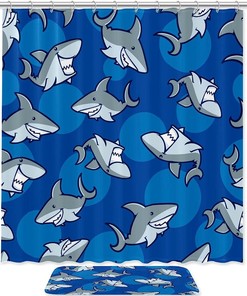Sharks Sea Ocean Waterproof Bath Shower Curtain for Your Bathroom