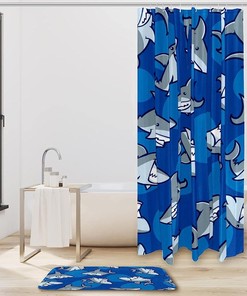 Sharks Sea Ocean Waterproof Bath Shower Curtain for Your Bathroom