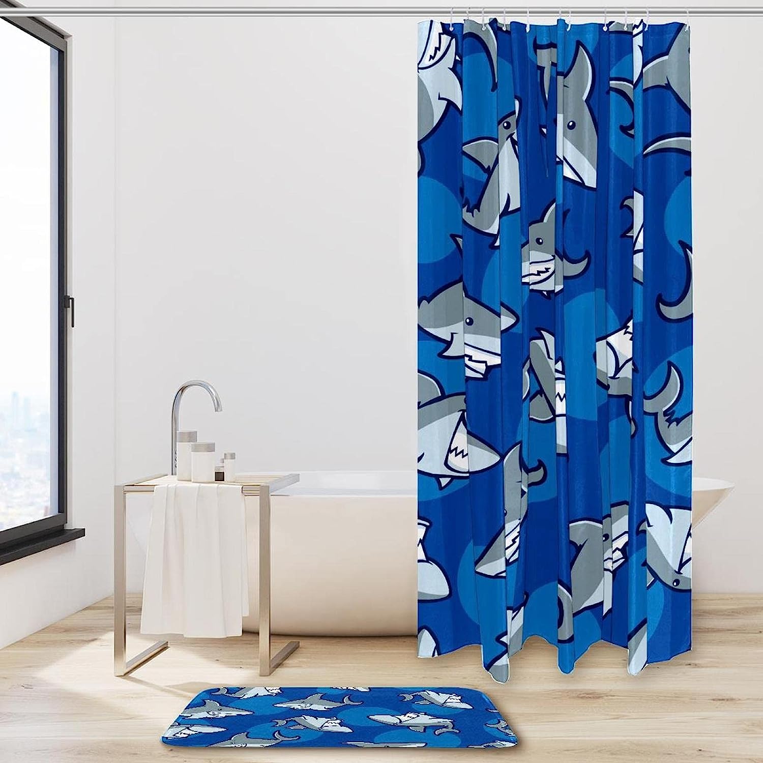 Sharks Sea Ocean Waterproof Bath Shower Curtain for Your Bathroom