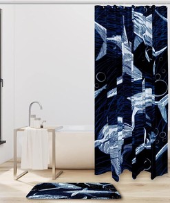 Sharks Sea Ocean Waterproof Bath Shower Curtain for Your Bathroom gifts For Kids