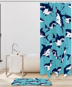 Sharks Sea Ocean Waterproof Shower Curtain for Your Bathroom