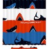 Sharks Sea Stripe At Home Shower Curtain With Microfiber Accents, Machine Washable