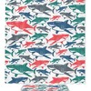 Sharks Seamless Pattern Waterproof Shower Curtain for Bathroom
