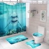 Shark's Smile Waterproof Shower Curtain, Add Quotes or Any Text