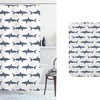 Sharks Swimming Silhouettes Sea Animals Shower Curtain & Bundle Set