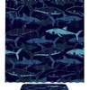 Sharks on Aqua Waterproof Fabric Shower Curtain for Your Bathroom