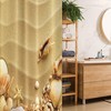 Shells On Wavy Sandy Beach And Starfish Summer Coastal Theme Shower Curtain