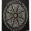 Shield Viking Shower Curtain with Ancient Ornament and Scandinavian Runes for Hotel, Home, and Office Bathroom