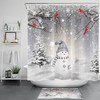 Shimmer Effect Snowflake Winter Shower Curtain 