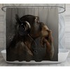 Show Off Your Love for Music with Monkey Chimpanzee Bathroom Shower Curtain 