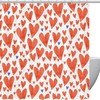 Show Some Love with Watercolor Hearts Love Pattern Shower Curtain for Your Bathroom