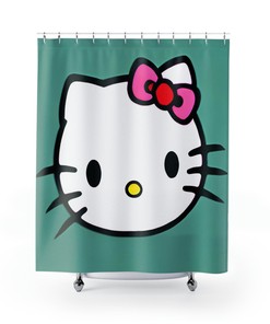 Show Your Love For Hello Kitty With This Inspired Shower Curtain - A Perfect Gift For Any Fan