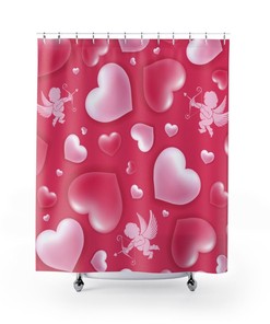 Show Your Love With Cupid And Hearts Shower Curtain For Valentine'S Day