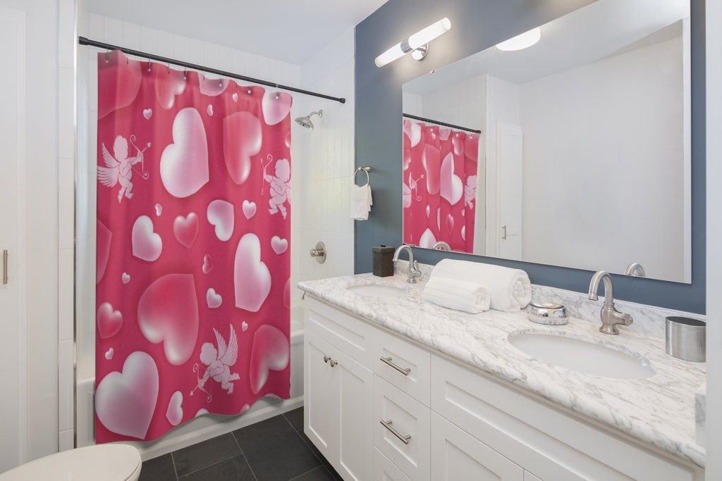 Show Your Love With Cupid And Hearts Shower Curtain For Valentine'S Day - Image 2