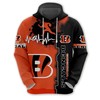 Show Your Support With This All Over Print 3D Cincinnati Bengals Zip Hoodie - Perfect For Nfl Fans