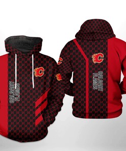Show Your Team Spirit With Calgary Flames Nhl 3D All Over Print Hoodie With Zip Up Option 