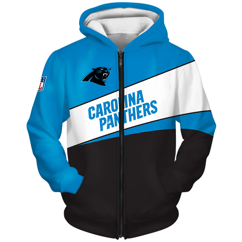 Show Your Team Spirit With This Carolina Panthers All Over Print 3D Hoodie Zip Hoodie
