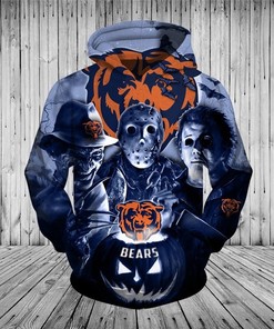 Show Your Team Spirit With This Chicago Bears 3D Halloween Hoodie - Perfect Gifts For Fans