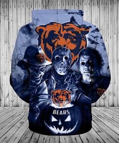 Show Your Team Spirit With This Chicago Bears 3D Halloween Hoodie - Perfect Gifts For Fans