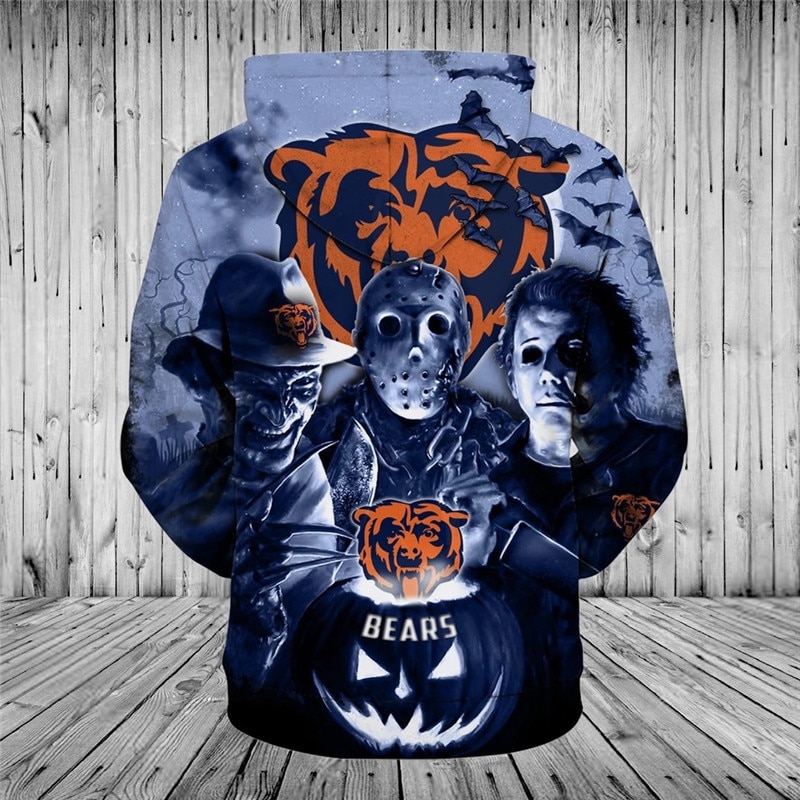 Show Your Team Spirit With This Chicago Bears 3D Halloween Hoodie - Perfect Gifts For Fans
