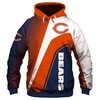 Show Your Team Spirit With This Chicago Bears All Over Print 3D Hoodie Zip Hoodie - Perfect Gift For Fans