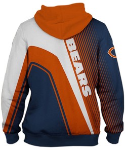 Show Your Team Spirit With This Chicago Bears All Over Print 3D Hoodie Zip Hoodie - Perfect Gift For Fans