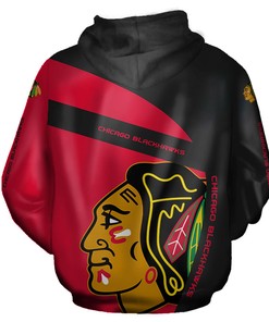Show Your Team Spirit With This Chicago Blackhawks All Over Print 3D Zip Hoodie - Perfect Gift For Fans