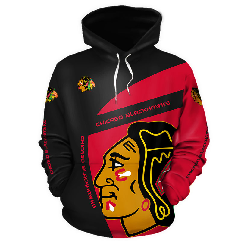 Show Your Team Spirit With This Chicago Blackhawks All Over Print 3D Zip Hoodie - Perfect Gift For Fans