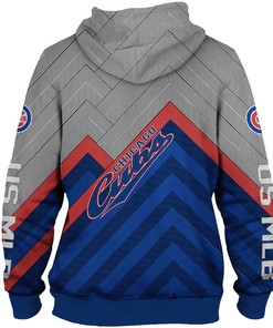 Show Your Team Spirit With This Chicago Cubs All Over Print 3D Baseball Zip Hoodie - Perfect For Fans Mlb
